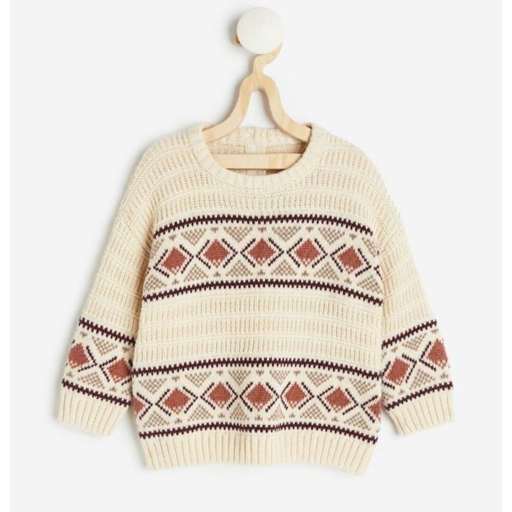 H&M NWT 100% cotton‎ patterned sweater size 9M
